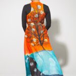 Tree Bustle Dress coal and Heart front