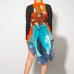 Tree Bustle Dress coal and Heart front
